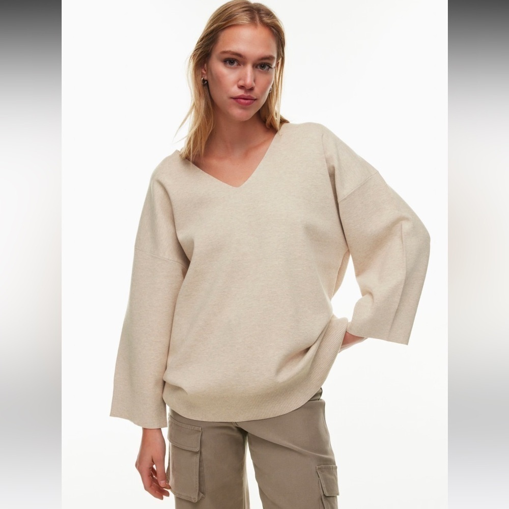 Wilfred Free Oversized knit V-neck sweater Souvenir Sweater Size 1 XXS XS